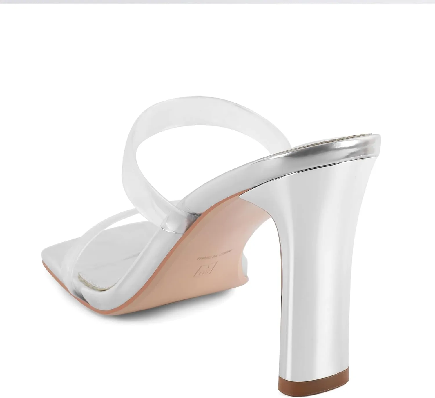 Joseywade Chunky Heels For Women Two Strap High Heel 3.5" Heeled Sandals Open Toe Mules Shoes