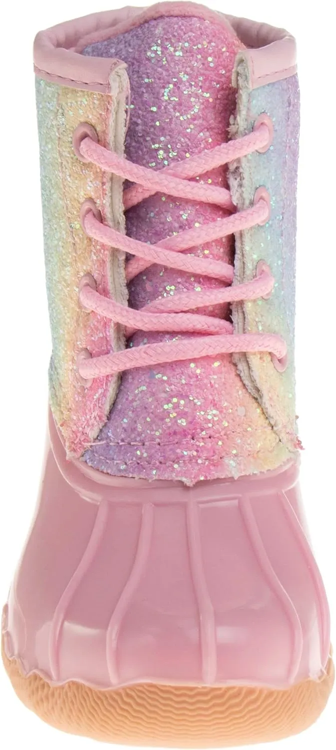 Josmo Unisex-Child Girls Winter Outdoor Snow Rain Lace-up Duck Boots