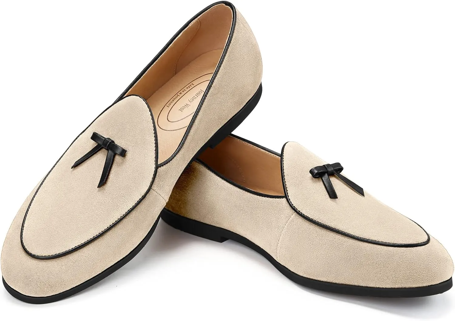 Journey West Men's Vintage Loafers for Men Belgian Loafers Slip-on Loafer Penny Loafer Casual Loafers