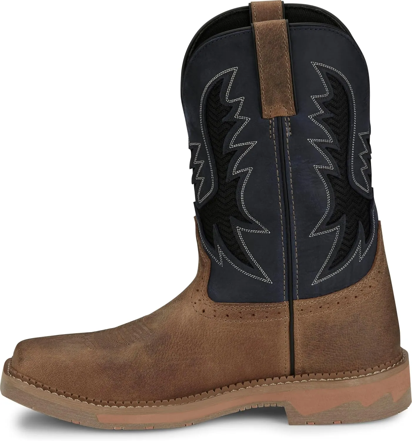 Justin Work Bolt 11" Composite Toe Men's Industrial-and-Construction-Boots, EH Rated, Oil & Slip Resistant, ASTM F2413, Cement Construction
