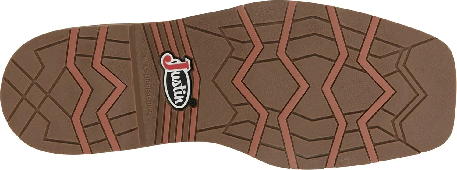 Justin Work Bolt 11" Composite Toe Men's Industrial-and-Construction-Boots, EH Rated, Oil & Slip Resistant, ASTM F2413, Cement Construction