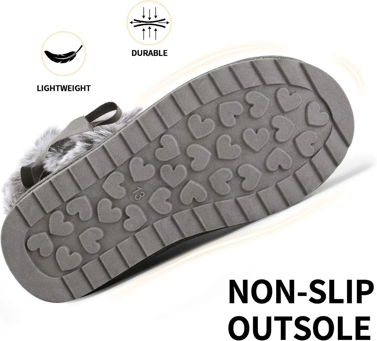 K KomForme Girls Kids Snow Boots Warm Fur Lined Slip On Outdoor Winter Shoes Lightweight Comfy（Little/Big Kids）