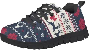 Kid Girls Lightweight Breathable Sneakers Athletic Running Walking Shoes Black Sole