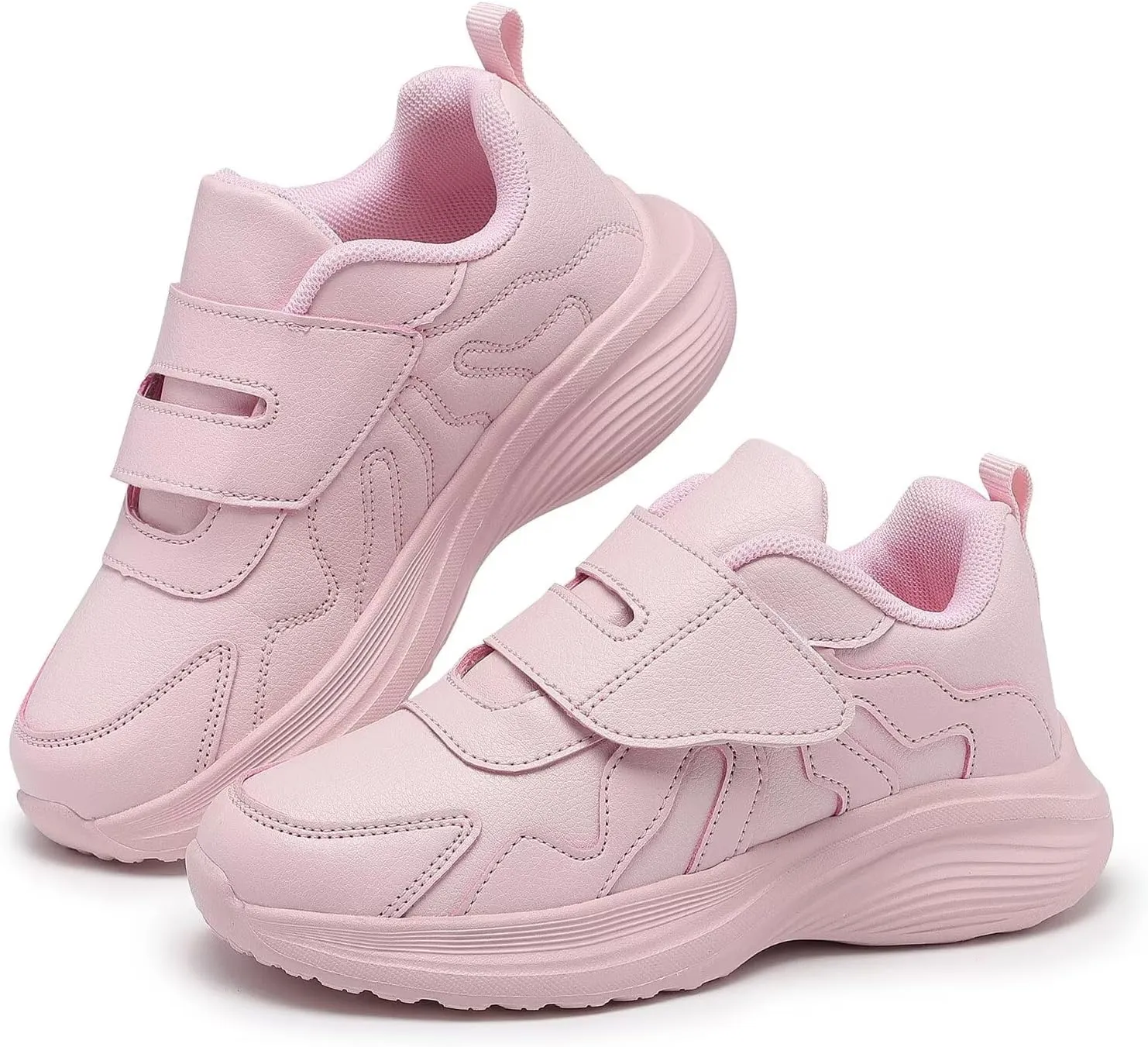 Kid Sneakers Girls Running Shoes Boys Walking Sports Adjustable Strap Sneakers