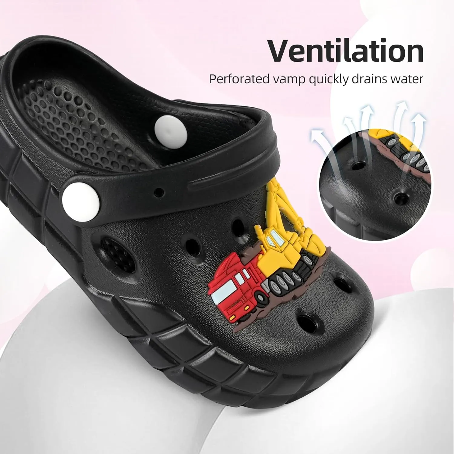 Kids Clogs for Boys Girls Lightweight Slip-On Sandals Water Shoes Beach Pool Slippers for Toddler/Little Kid