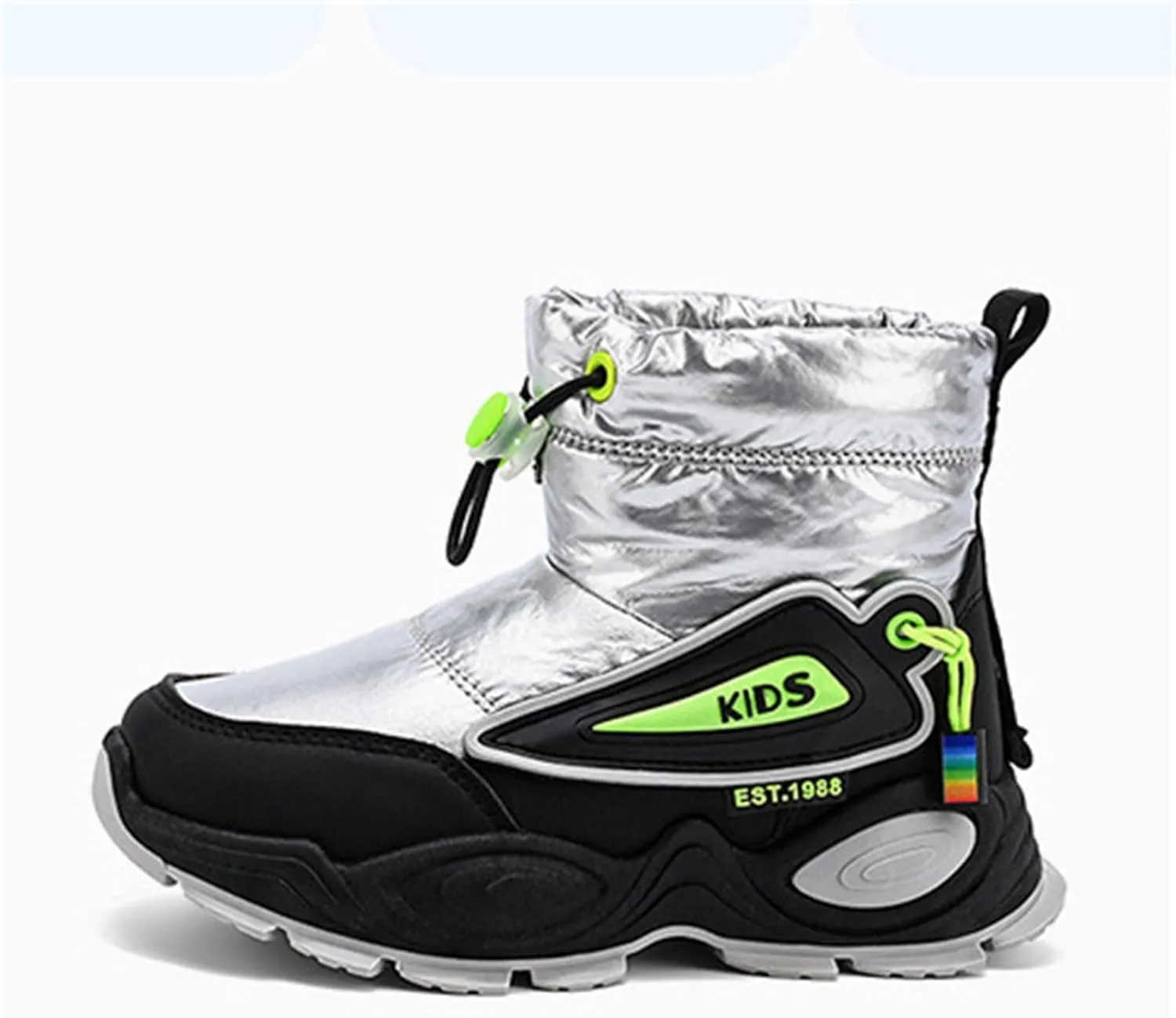 Kids Padded Snow Booties Baby Girls Boys Outdoor Warm Thick Boots Shoes Winter 𝐖aterproof Comfy Non Slip Chunky Shoes