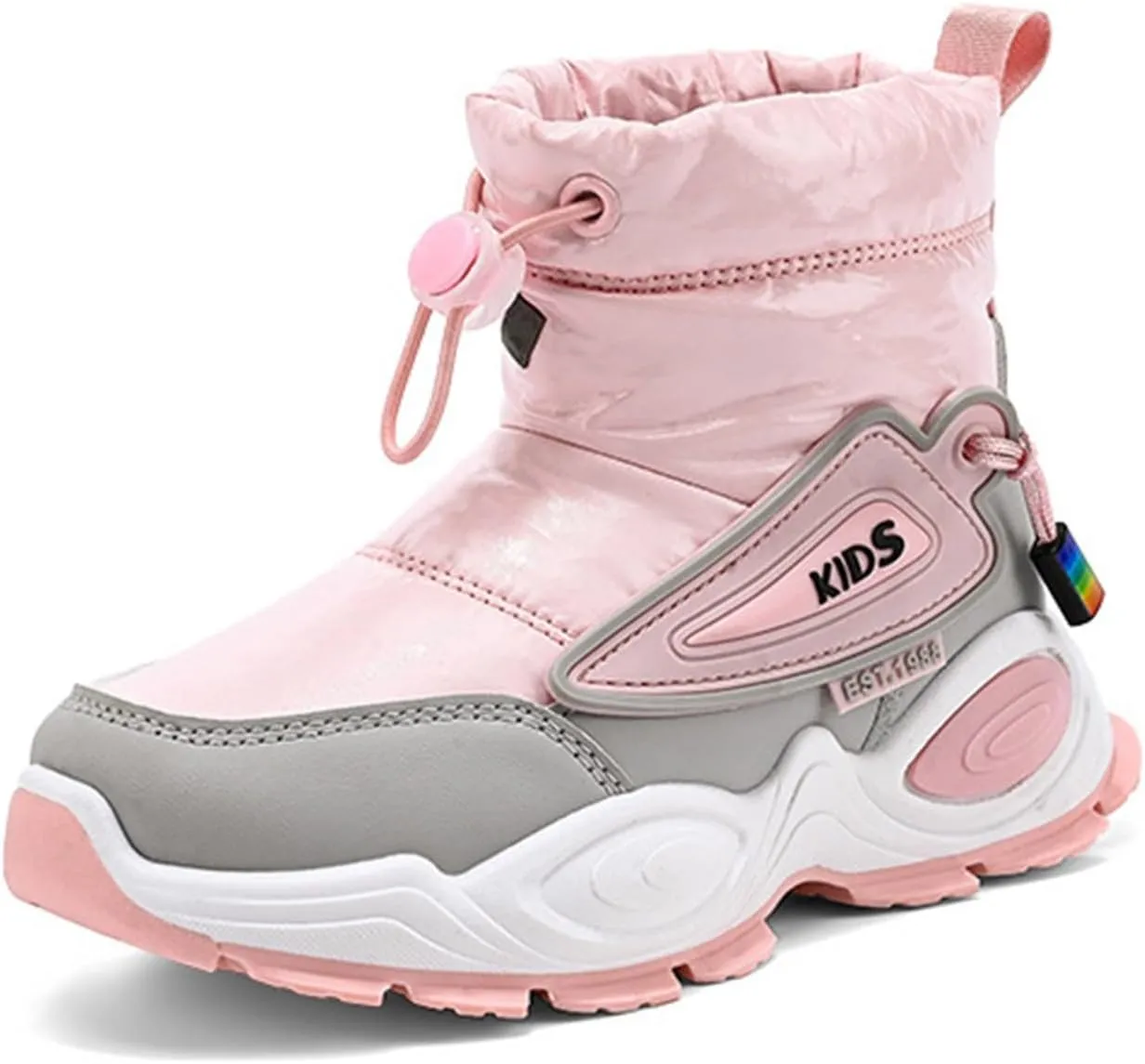Kids Padded Snow Booties Baby Girls Boys Outdoor Warm Thick Boots Shoes Winter 𝐖aterproof Comfy Non Slip Chunky Shoes