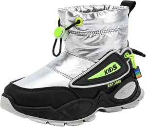 Kids Padded Snow Booties Baby Girls Boys Outdoor Warm Thick Boots Shoes Winter 𝐖aterproof Comfy Non Slip Chunky Shoes