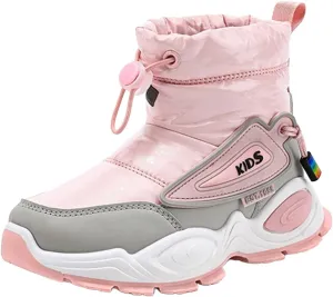 Kids Padded Snow Booties Baby Girls Boys Outdoor Warm Thick Boots Shoes Winter 𝐖aterproof Comfy Non Slip Chunky Shoes