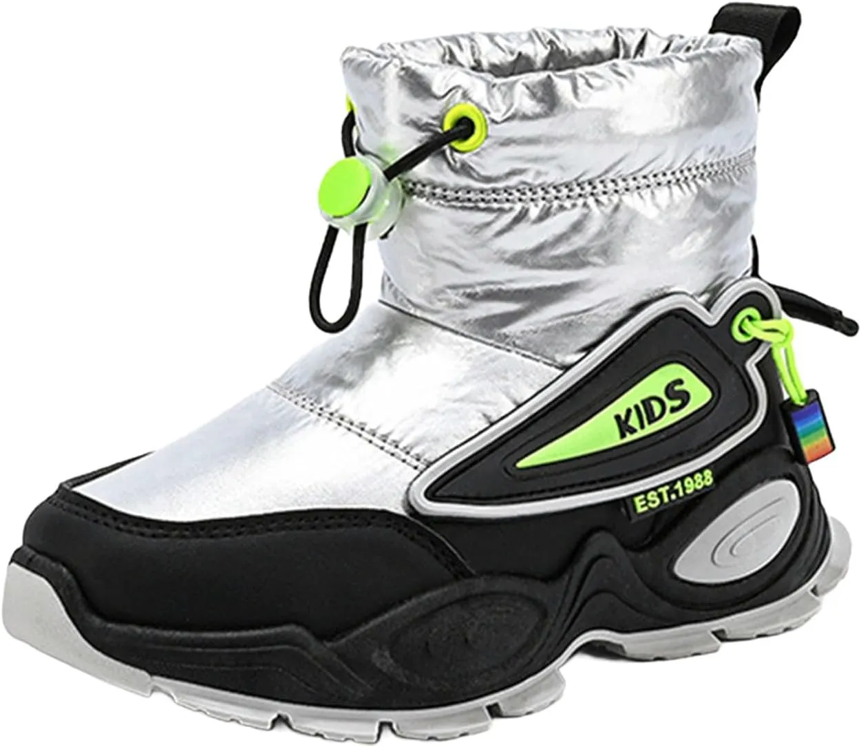 Kids Padded Snow Booties Baby Girls Boys Outdoor Warm Thick Boots Shoes Winter 𝐖aterproof Comfy Non Slip Chunky Shoes