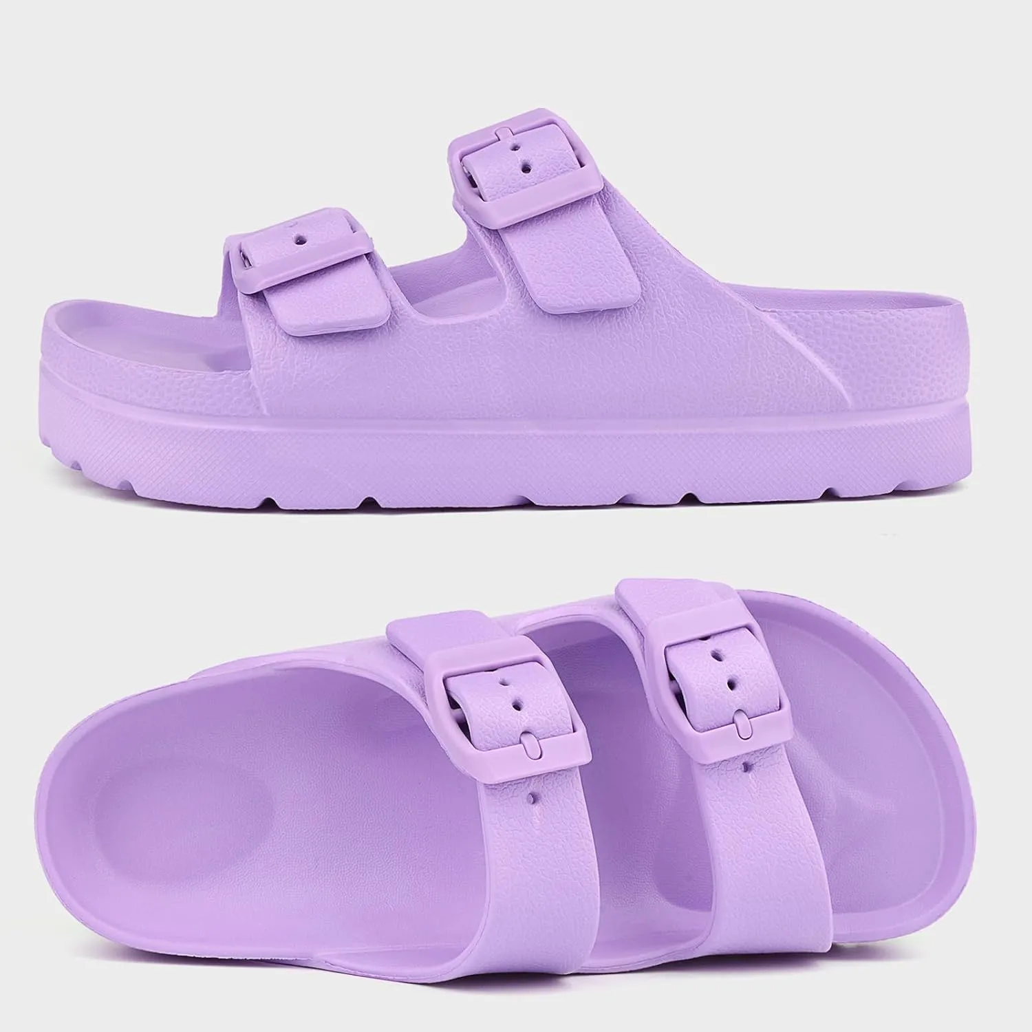 Kids Slides Sandals Adjustable Buckle Boys Girls Slides for Beach