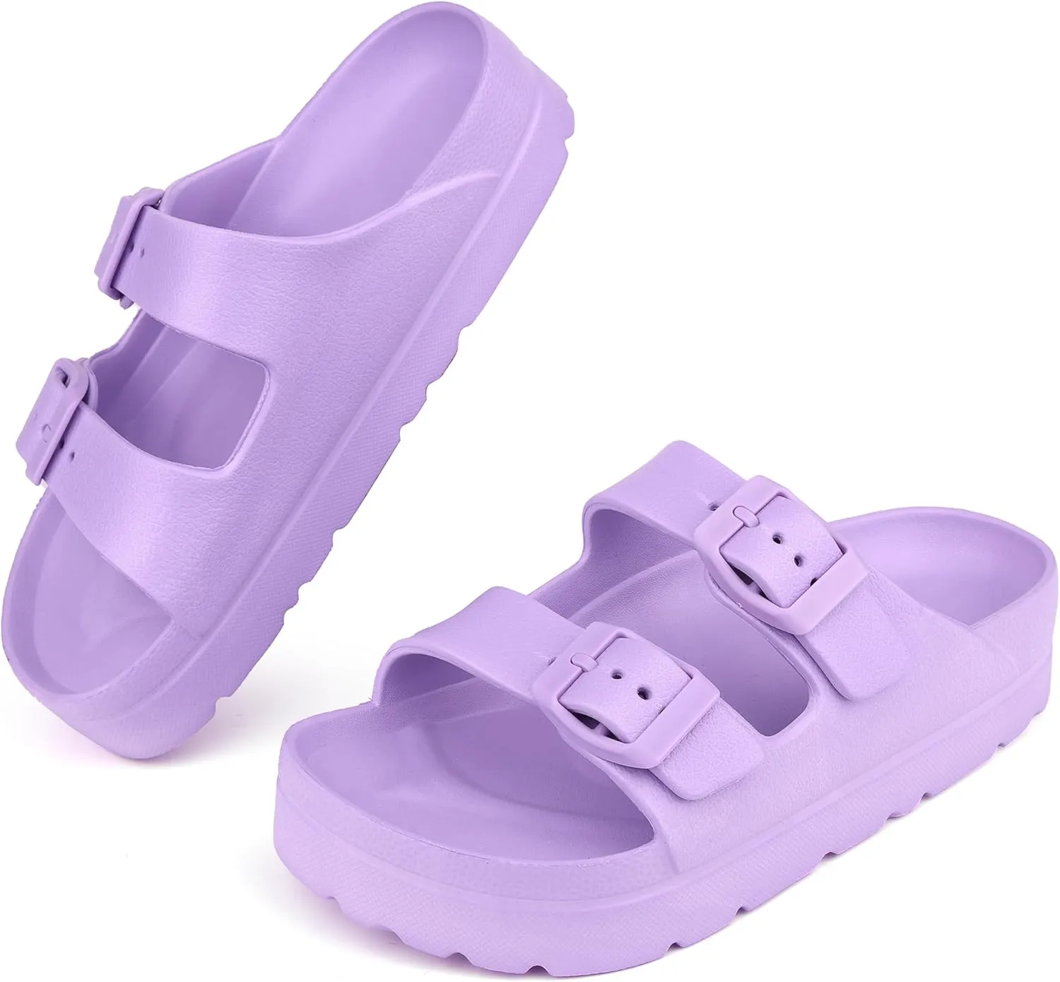 Kids Slides Sandals Adjustable Buckle Boys Girls Slides for Beach