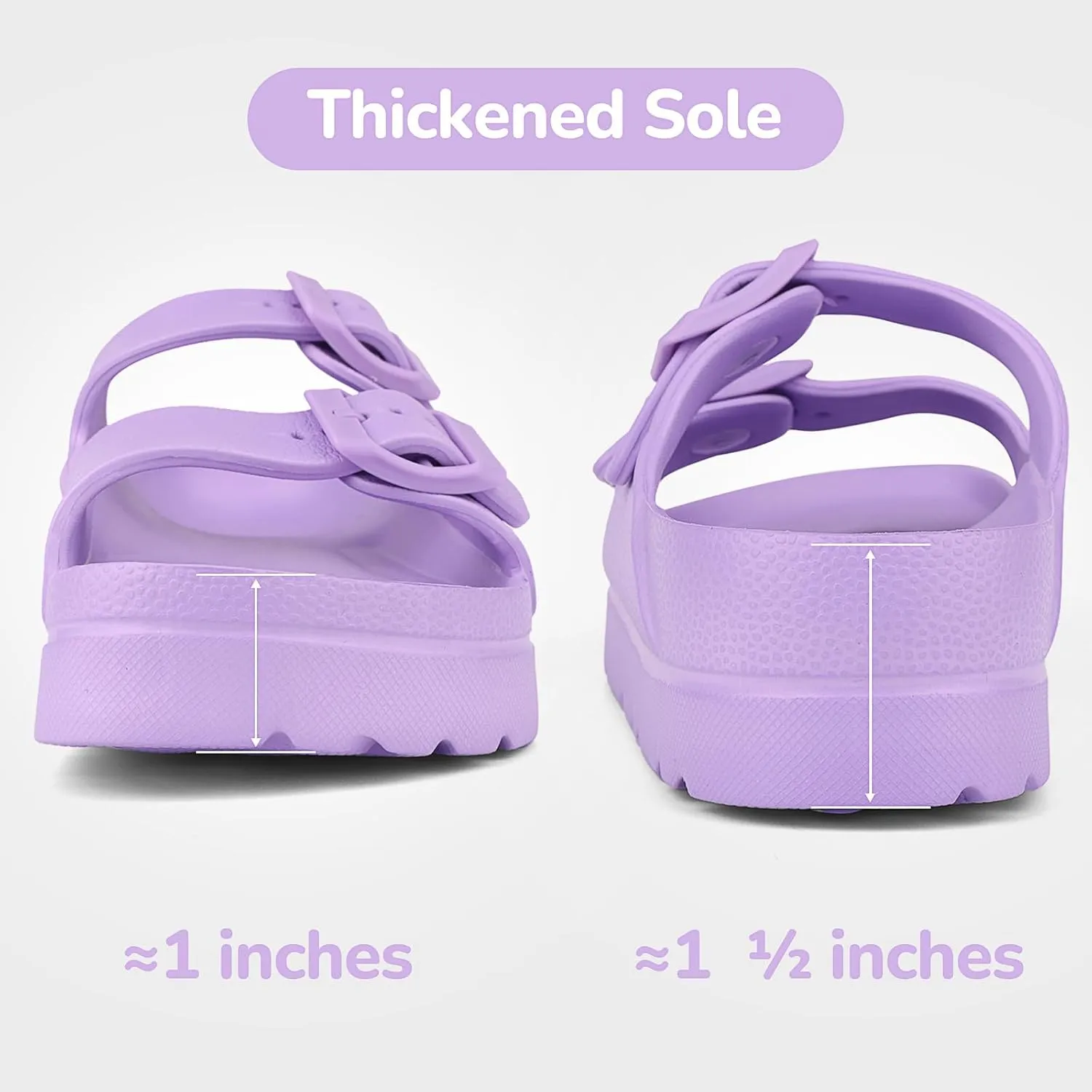 Kids Slides Sandals Adjustable Buckle Boys Girls Slides for Beach
