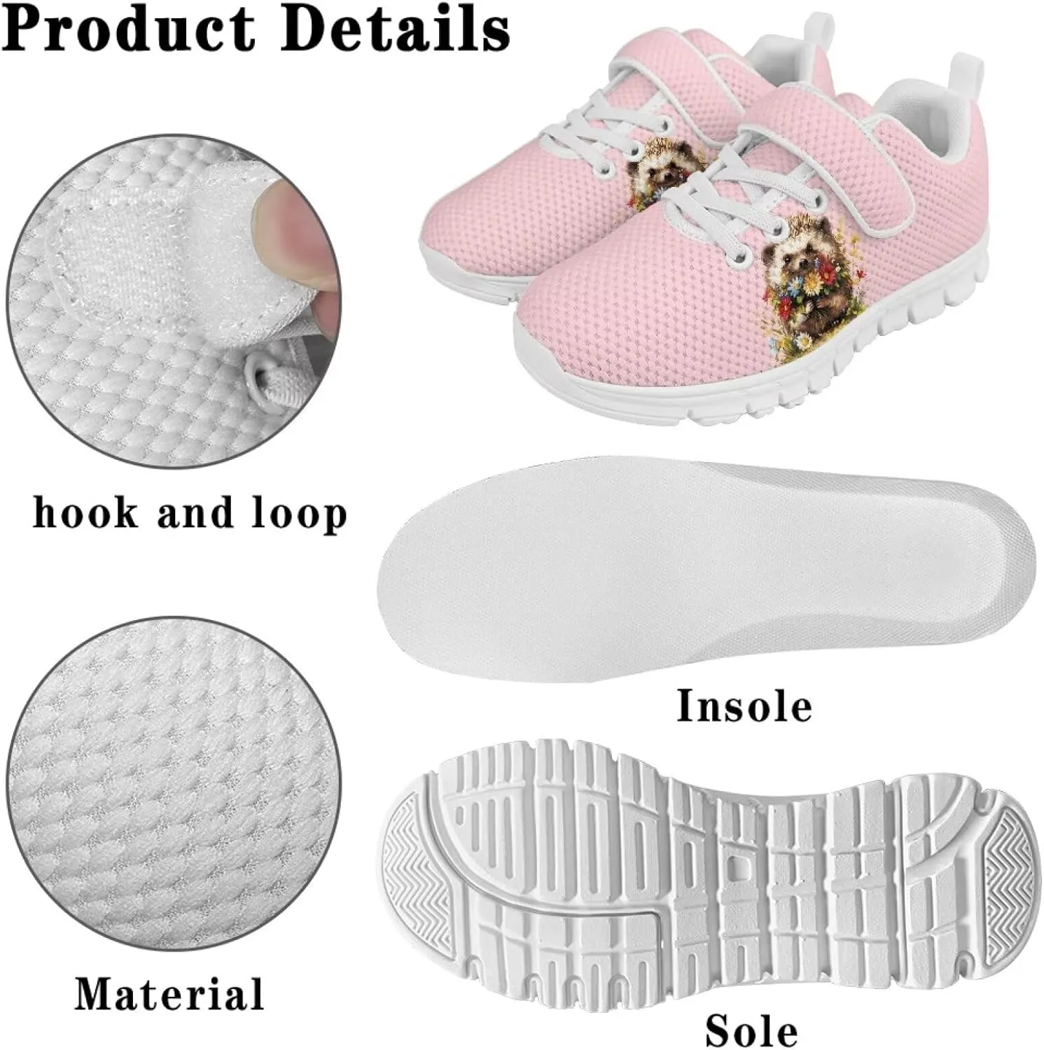 Kids Tennis Shoes Little Girls Sneakers School Shoes Cute Walking Shoes