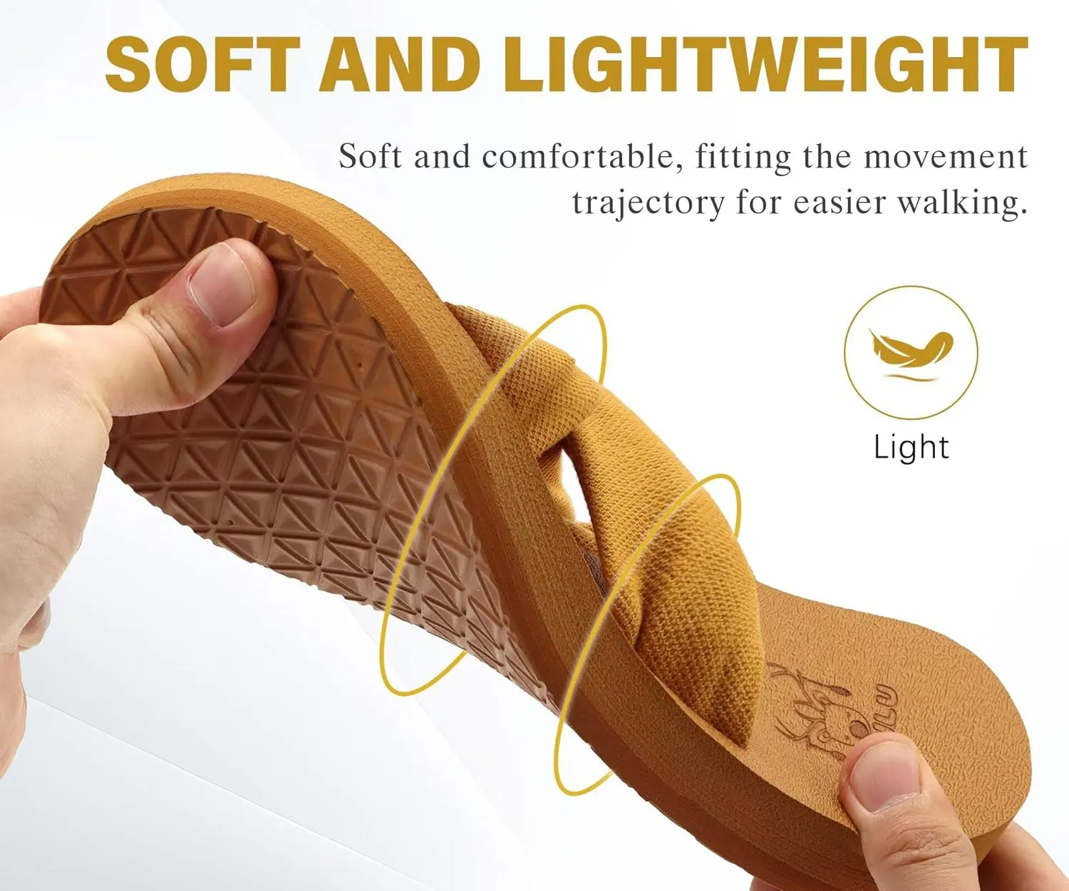 KuaiLu Womens Dressy Sandals with Arch Support Yoga Mat Comfortable Cushion Walking Criss Cross Slides Summer Beach Slip On Indoor Outdoor Slippers