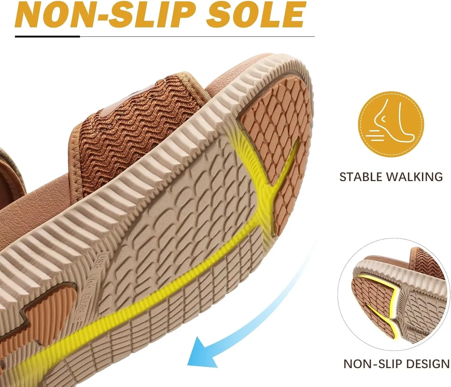 KuaiLu Womens Orthopedic Walking Sandals Ladies Recovery Sport Thick Athletic Cushion Outdoor Hiking Water Sandles Adjustable Strap Sandals with Comfortable Plantar Fasciitis Arch Support