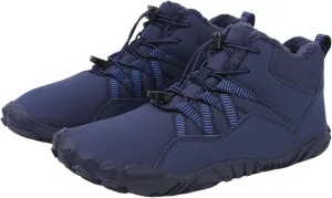 Kubbon Women's Winter Snow Boots Lightweight Fur Lined Thick Warm Adjustable Slip-On Shoes Zero Drop Boots Wide Toe Box Toes Shoes Waterproof Outdoor Hiking Sneakers