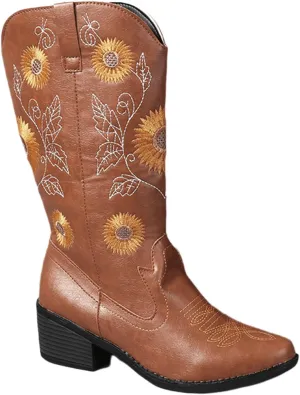 Ladmiple Boots For Women Cowboy Style Wide Calf Knee High Seam Mid Block Heel Almond Fashion Classic Cowgirl Boots Slip-On