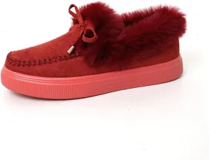 Ladmiple Winter Boots For Women 2024 Fashion Warm Fur Lined Snow Boots Outdoor Short Ankle Booties Slip On Loafers Shoes