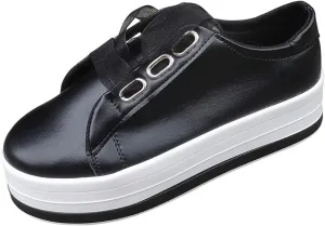 Lausiuoe Women's Fashion Sneakers Slip On Canvas Shoes Low Top Non Slip Casual Fall Soft Comfort Walking Flat Loafers