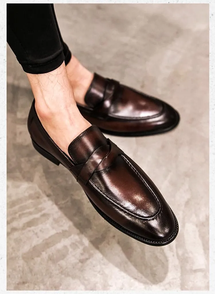 lilaBelle]Summer Men’s Loafers | 【Elegant British Leather】 Slip-On Shoes | for Casual Outings & Everyday Wear