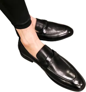 lilaBelle]Summer Men’s Loafers | 【Elegant British Leather】 Slip-On Shoes | for Casual Outings & Everyday Wear