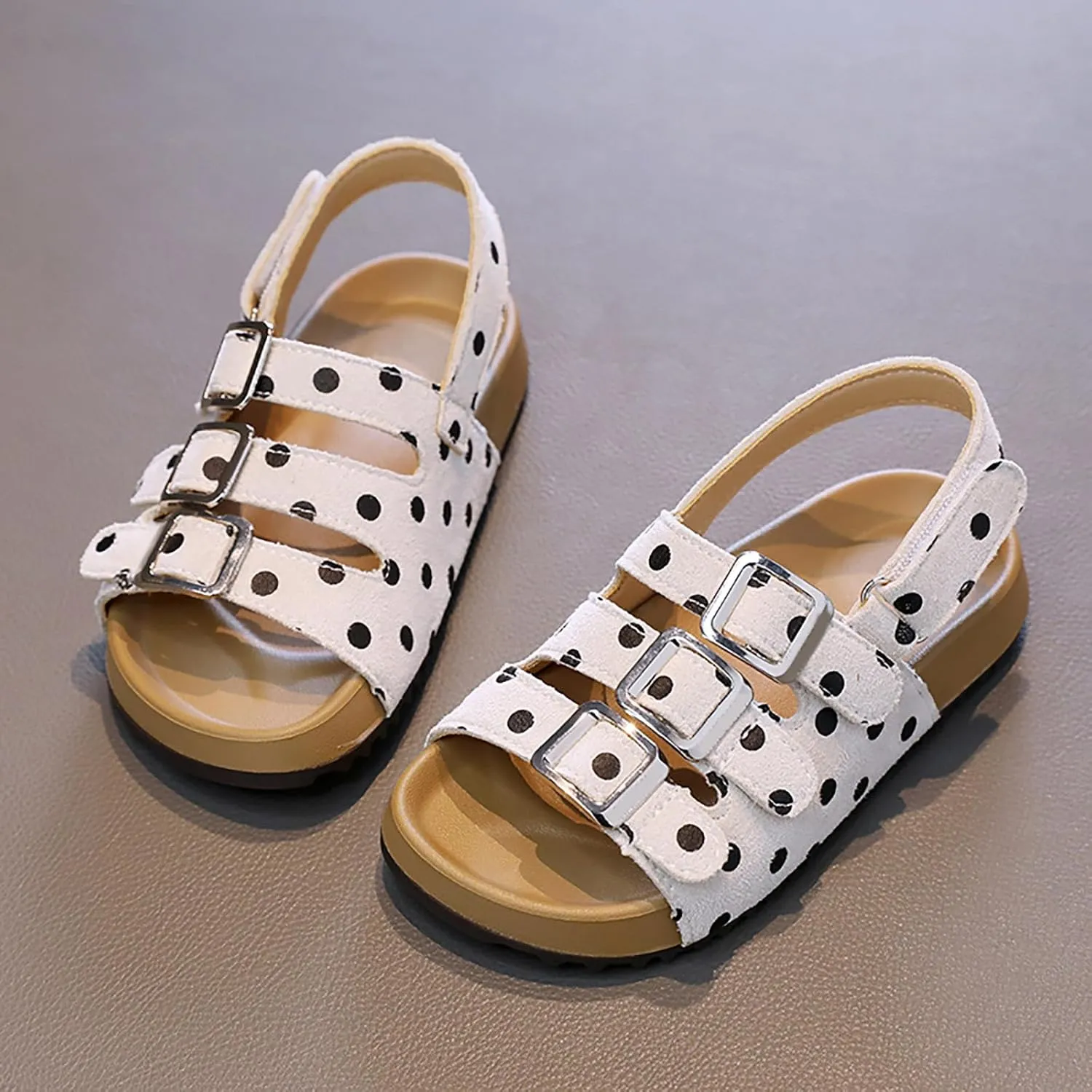 Little Girl Easter Summer Dress Shoes Girls Shoes Comfortable Soft Sole Sandals Fashionable Open Toe Polka Dot Sandals Kids Closed Toe Water Sandal