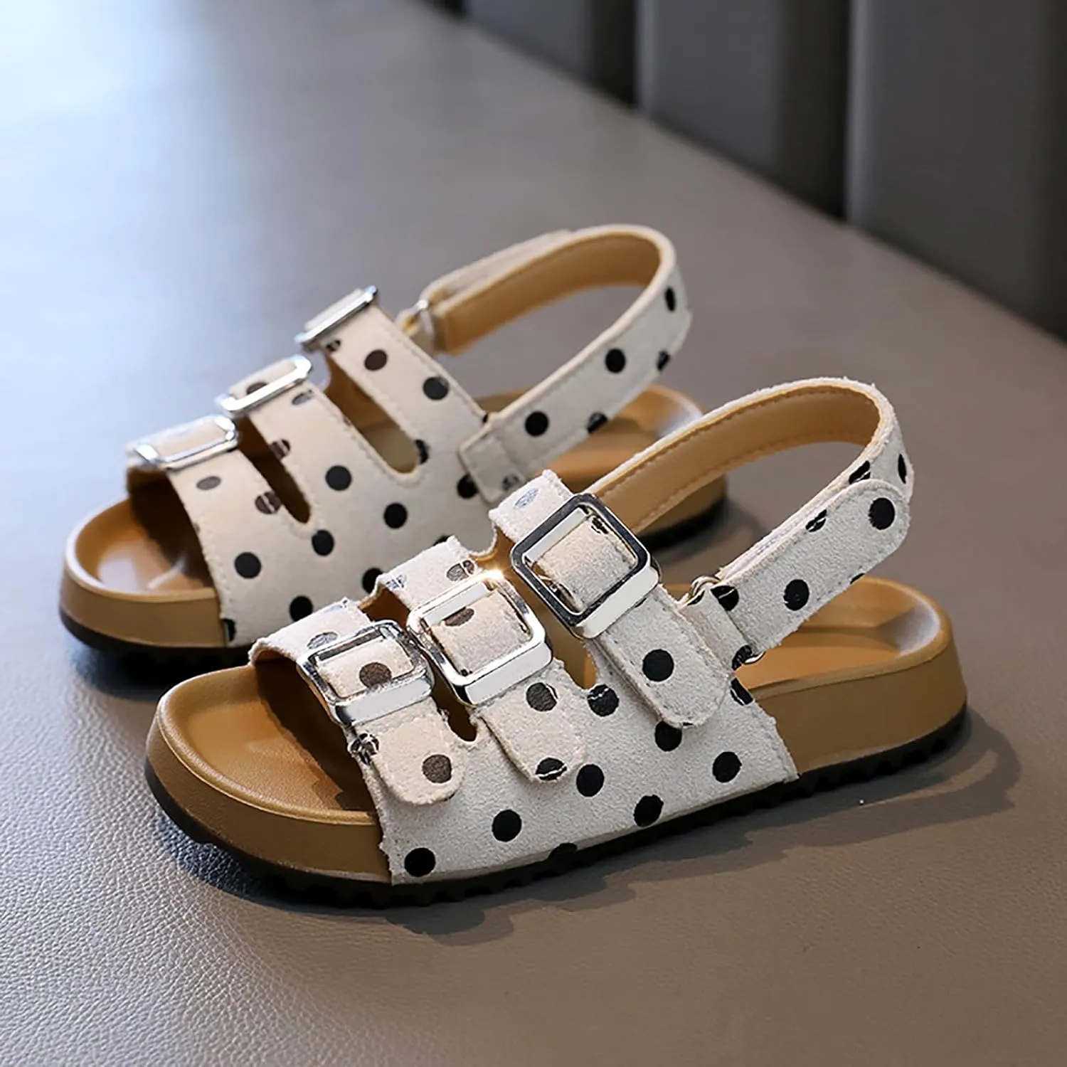 Little Girl Easter Summer Dress Shoes Girls Shoes Comfortable Soft Sole Sandals Fashionable Open Toe Polka Dot Sandals Kids Closed Toe Water Sandal