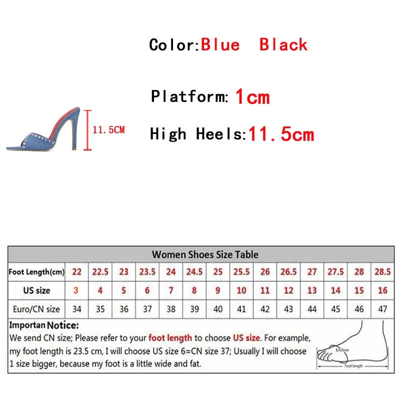 Liyke Luxury Rivet Heels – 2025 Glam Pointed Toe Mules for Bold & Stylish Women™