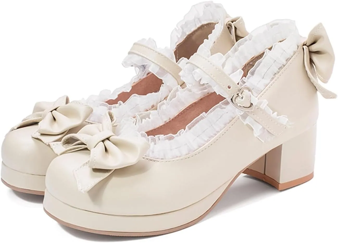 Loafers for Women Elegant Bowknot Lace Bridal Wedding Shoes for Women High Heel Princess Dress Footwear