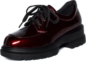 Loafers for Women Stylish Women's Loafers Lace-up Oxford Shoes Fashionable Cowhide Spring Platform Footwear for Ladies