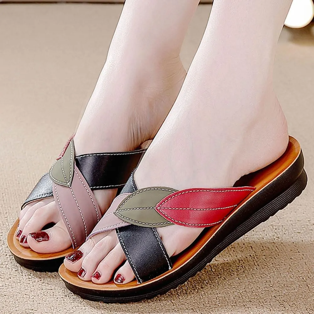 Maylrvjv Women's Sandals Summer Beach Platform Wedge Sandals Simple Comfortable Daily Commuting Work Slides Sandal