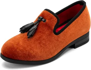 Meijiana Boys' Formal Dress Slip-On Loafers - Tuxedo Shoe for Baby Dress Shoes