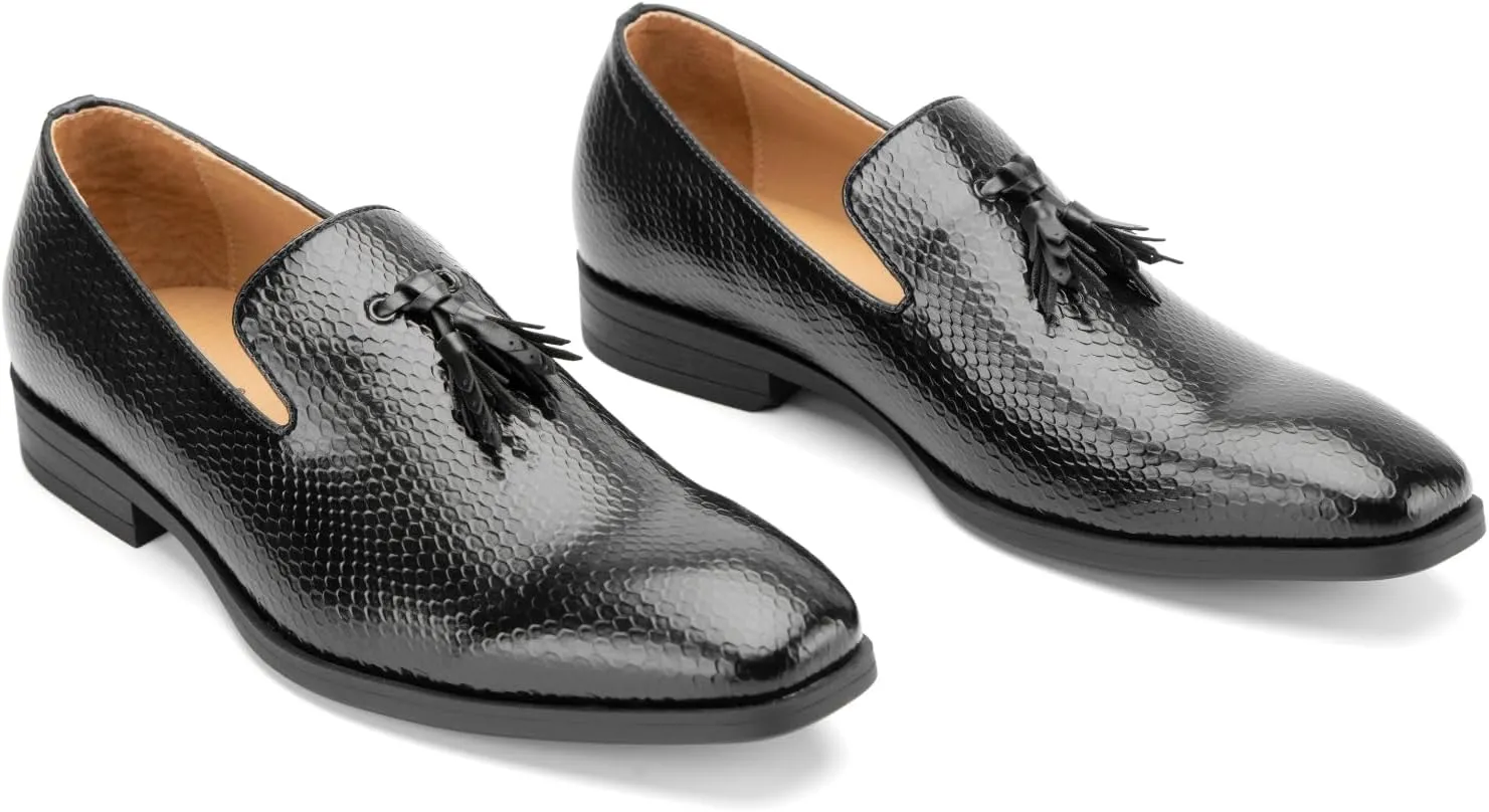 Meijiana Men’s Fashion Loafers Wedding Dress Shoes for Men with Tassel Embellishment