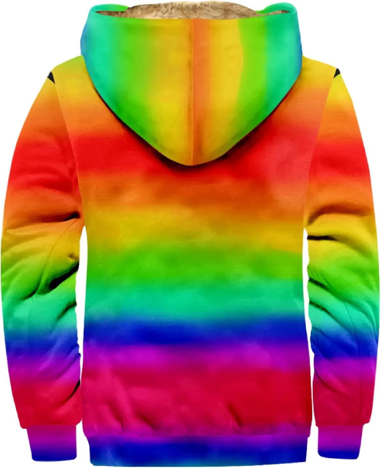Men Coats Winter Long Sleeve Zipper Hoodies Sherpa Fleece Lined Vintage Print Jackets Fall Winter Coats