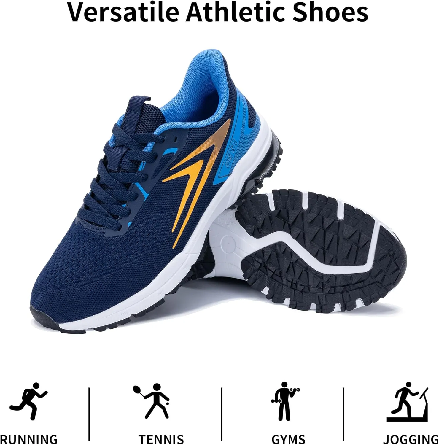Mens Air Running Shoes Athletic Non Slip Walking Jogging Tennis Sneakers(US 7-12.5 D(M))