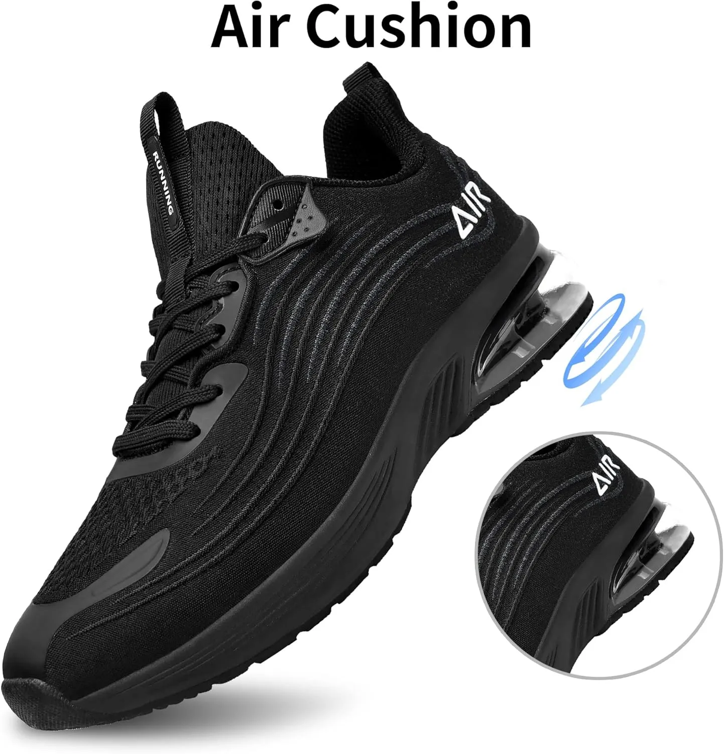 Mens Air Running Shoes Comfortable Walking Tennis Sneakers Lighweight Athletic Shoes for Sport Gym Jogging US 7-12