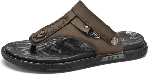 Men's Beach Sandals Handmade Sandals Fishing Outdoor Adjustable Casual Walking Shoes