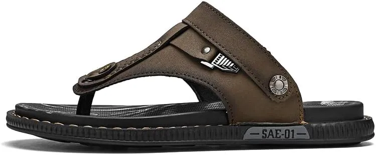 Men's Beach Sandals Handmade Sandals Fishing Outdoor Adjustable Casual Walking Shoes