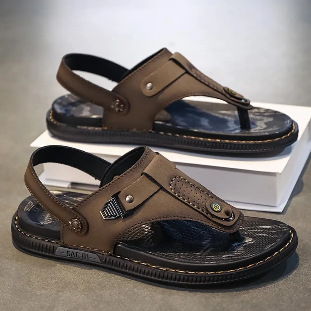 Men's Beach Sandals Handmade Sandals Fishing Outdoor Adjustable Casual Walking Shoes