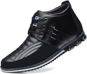 Mens Casual Business High-top Loafers Shoes Sneakers Comfort Walking for Male Work Office Dress Leather Slip-on Fashion Driving Loafer