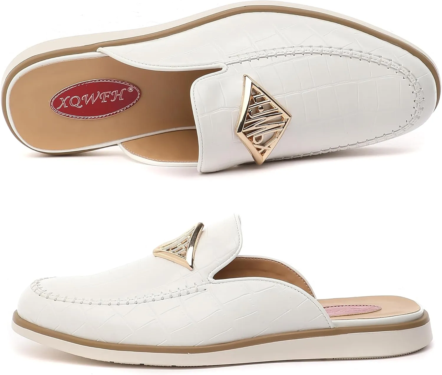 Men's Casual Slip-on Mule Loafer,Mens Fashion Backless Dress Slippers Comfy Lightweight Walking Penny Shoes for Men