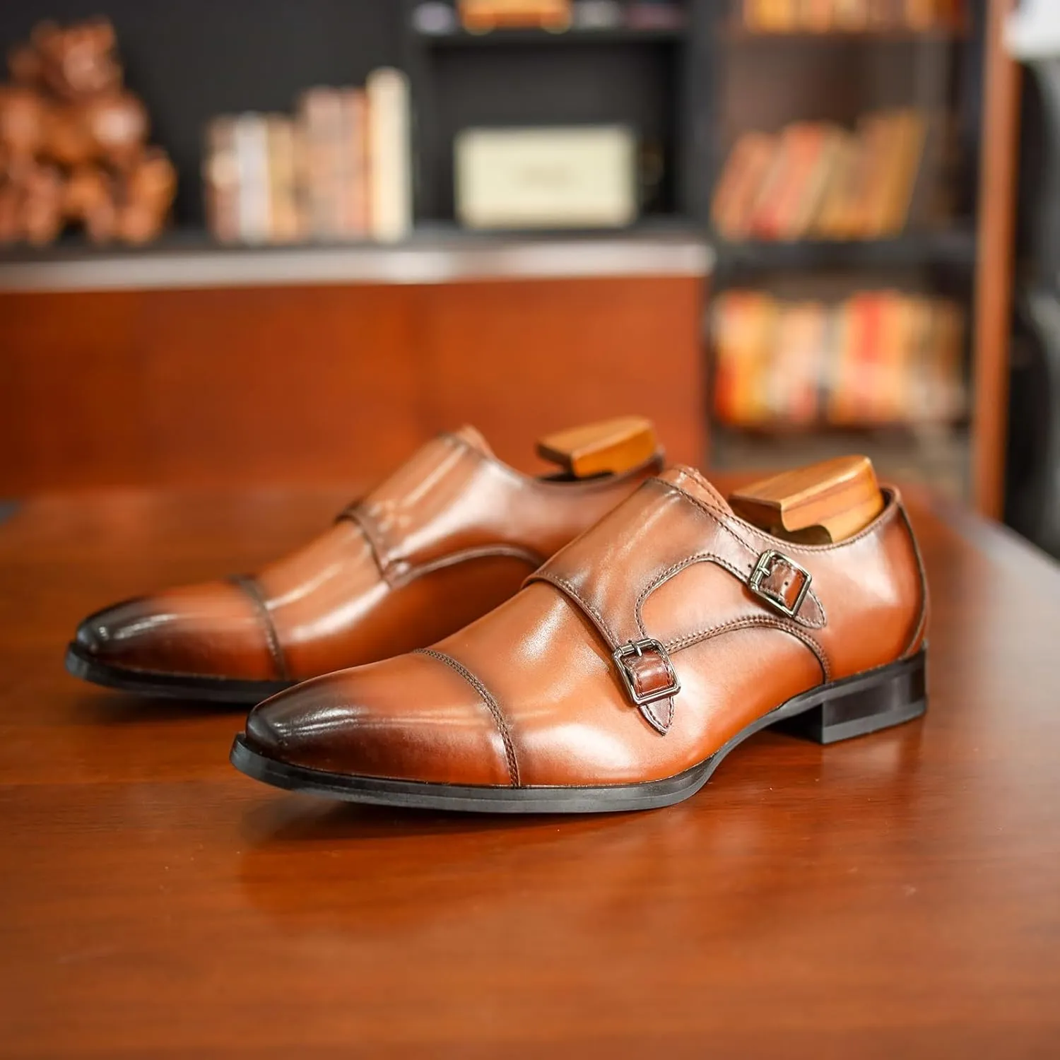 Men's Dress Shoes Formal Business Shoes Classic Oxfords Monk Strap Slip on Loafers