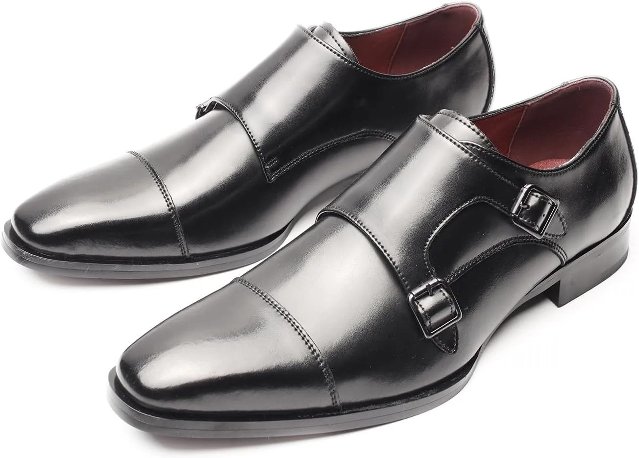 Men's Dress Shoes Formal Business Shoes Classic Oxfords Monk Strap Slip on Loafers