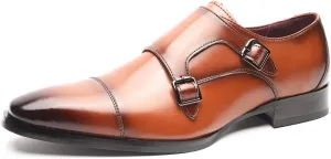 Men's Dress Shoes Formal Business Shoes Classic Oxfords Monk Strap Slip on Loafers