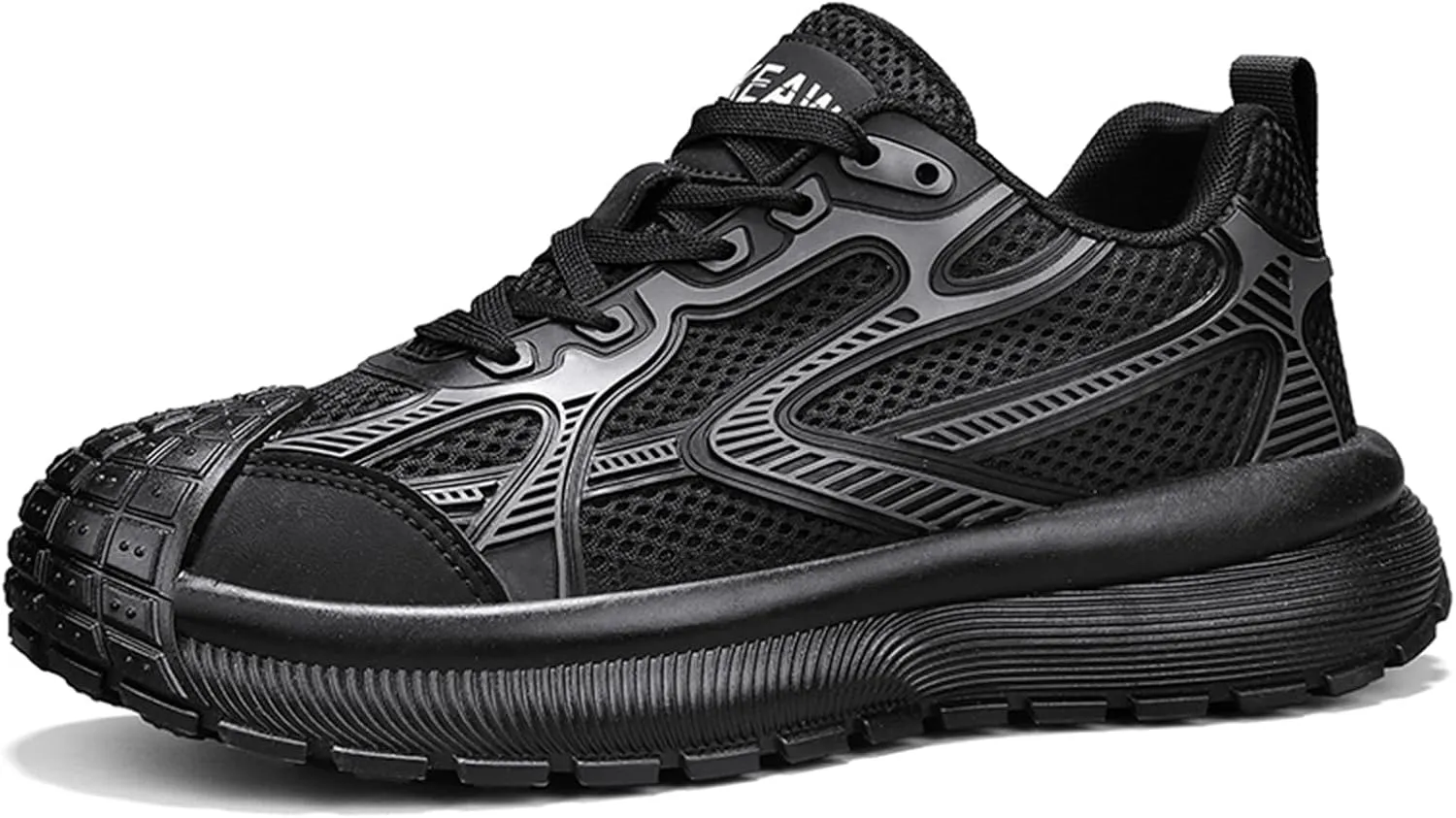 Men's Fashion Breathable Mesh Lace Up Sneakers Casual Platform Running Tennis Shoes for Athletic Gym Workout Training Walking