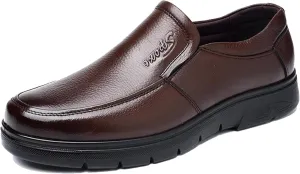 Men's Formal Shoes, Gentlemen's Office and Business Shoes, Elegant Soft Leather Loafers, Classic Spring and Autumn Pull-Over Shoes, Formal Shoes