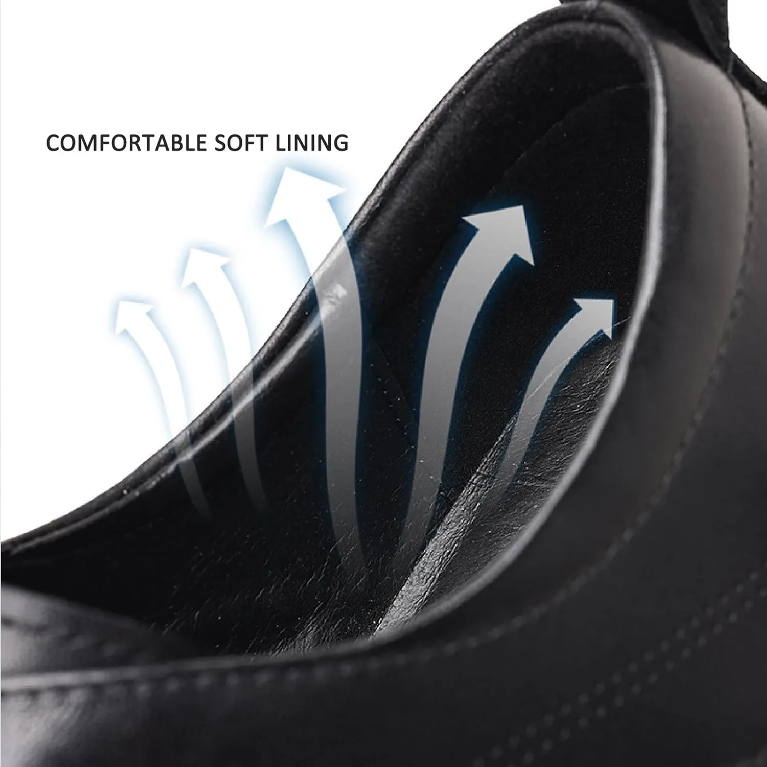 Men's Genuine Leather Platform Chunky Heel Oxfords Fashion Round Toe Slip On Lug Sole Business Dress Lace-Up Penny Loafers for Party Wedding Prom Work Shoes