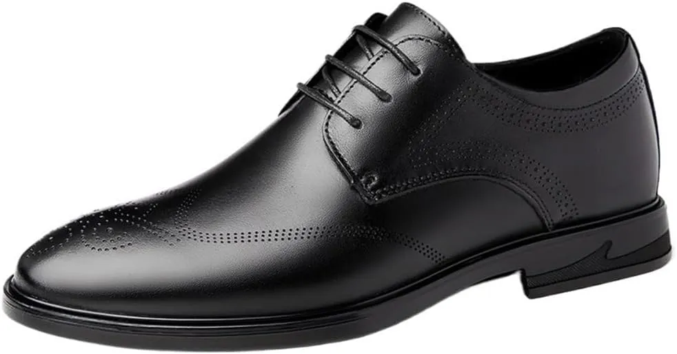 Men’s Leather Monk Strap Loafers Dress Shoes Lace Up Business Formal Round Toe Wedding Classic Office Comfortable Oxford