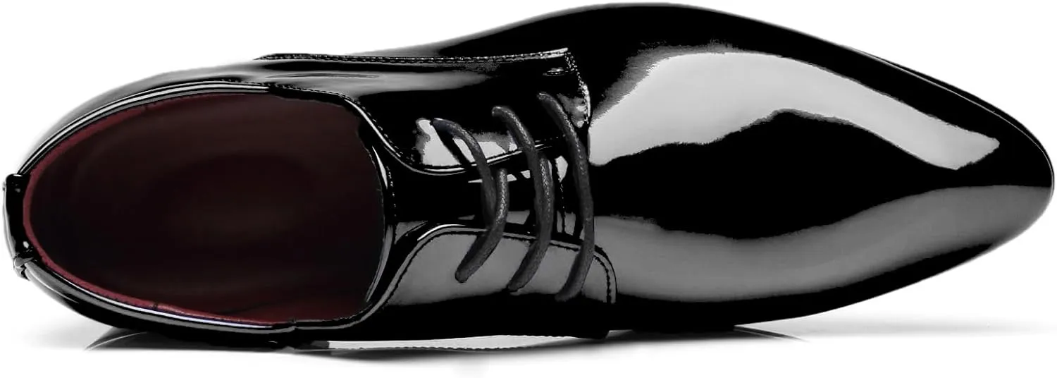 Men's Loafers Dress Shoes Patent Leather Glitter Prom Tuxedo Slip-on Suit Shoes